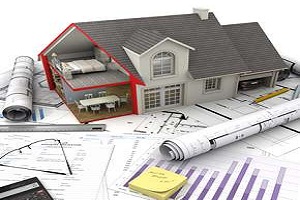 Building plans and a house model